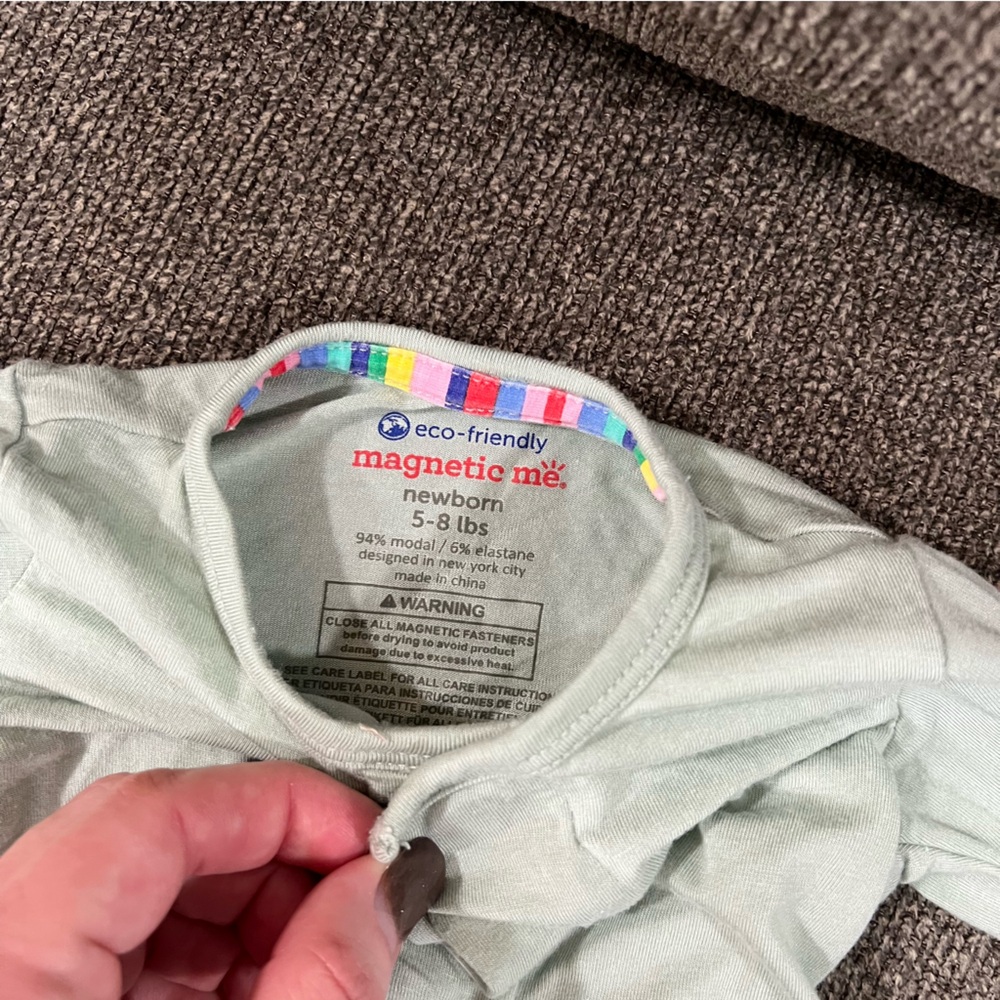 Magnetic Me Mint Green Newborn Onesie - Picture 4 of 4